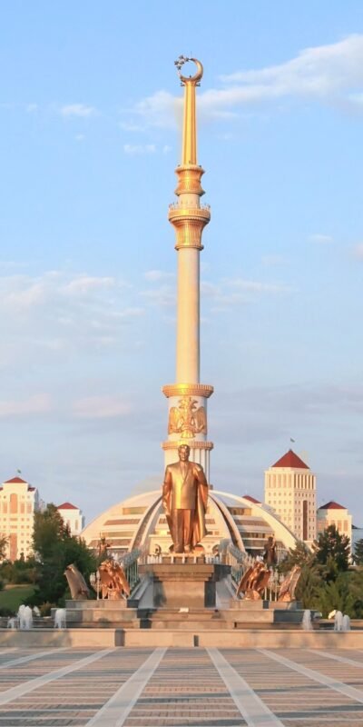 Ashgabat, a Turkmenistan city with many historical monuments.
